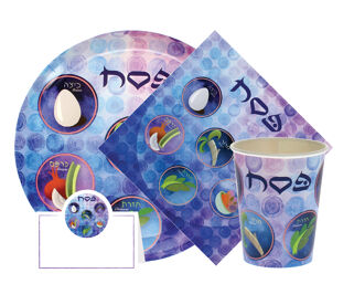 Passover Paper Plate, Cups, Napkins and Place Cards